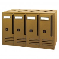 CASSETTA POSTALE SERIE 'CUBO' C4 - cm 42 x 17,5 x H 30 bronzo